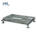 Huameilong Industrial Warehouse Collapsible Metal Storage Portable Stackable Pallet Cage